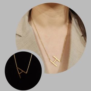 "A" Initial Necklace 316L Stainless Steel